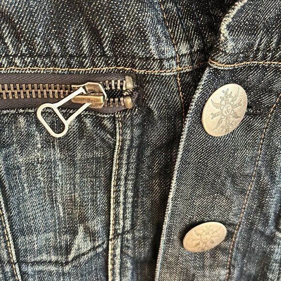 Thomas Wylde Designer π©βπ¨ Diamond π π Denim Jacket Unique Buttonsβand Zips! - Picture 7 of 17